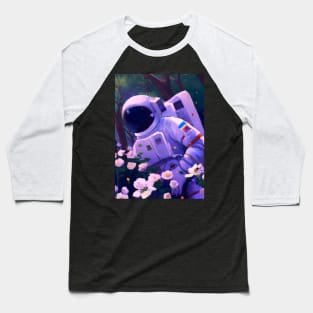 Astronaut in Flowers Baseball T-Shirt